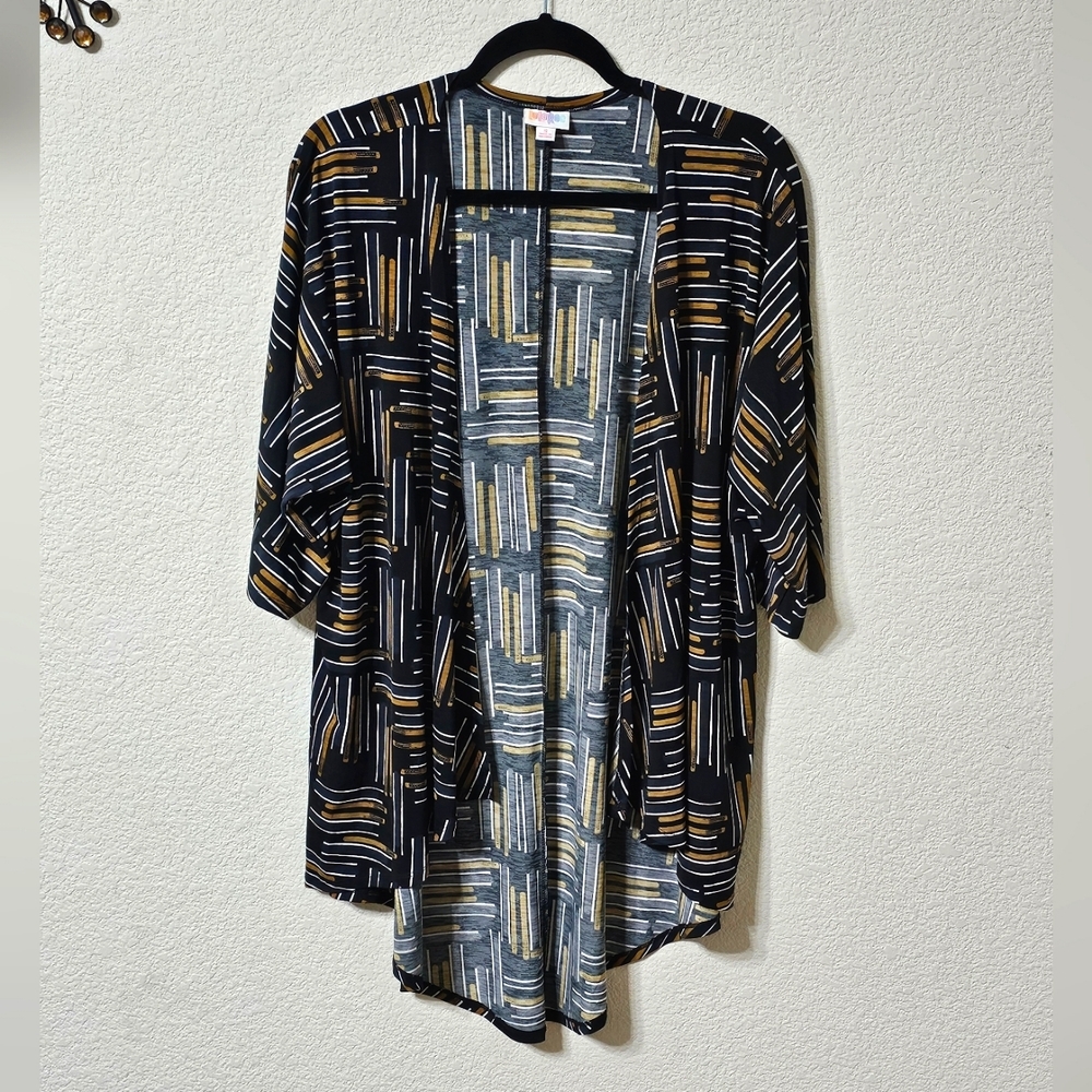 Lularoe Cardigan Womens S 3/4 Sleeve Open Front Hi-Low Stretch Top